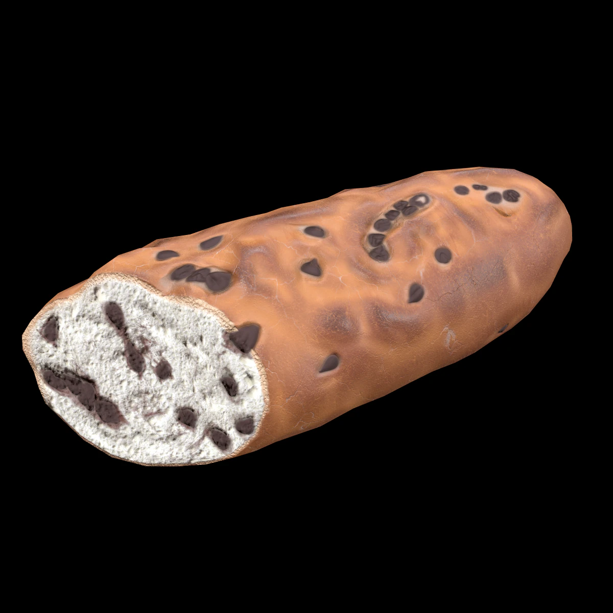 ChocolateBread 3D Model .c4d .max .obj .3ds .fbx .stl .blend 