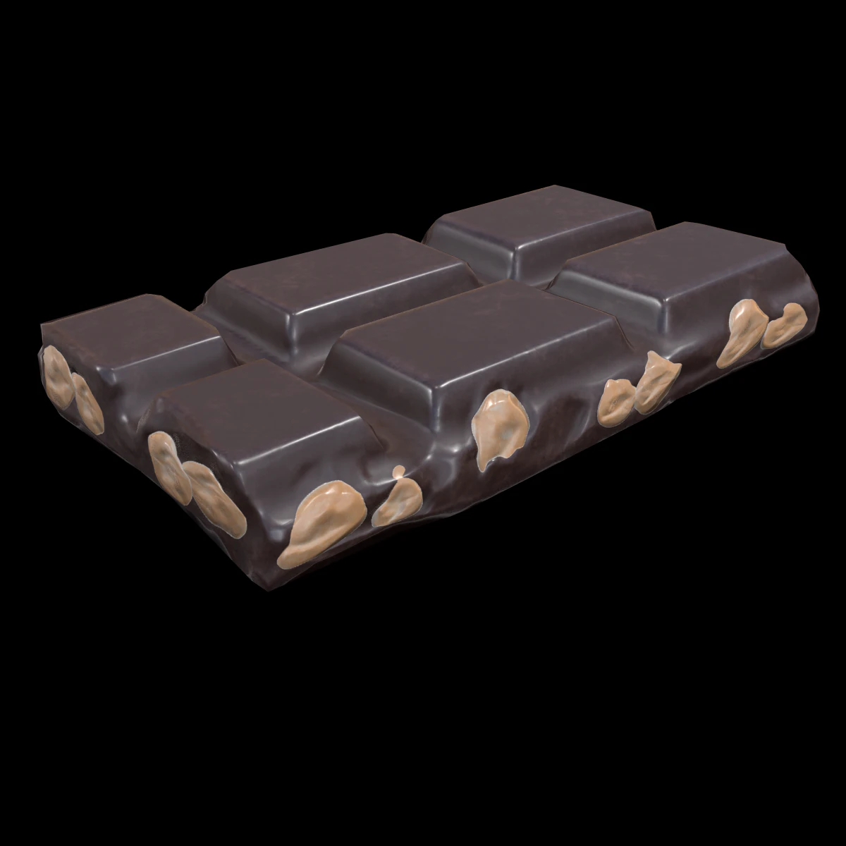 ChocolateBar 3D Model .c4d .max .obj .3ds .fbx .stl .blend 
