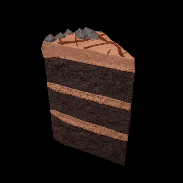 ChocolateGateauPiece Modèle 3D .c4d .max .obj .3ds .fbx .stl .blend 