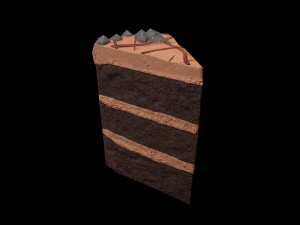 ChocolateGateauPiece 3D Model