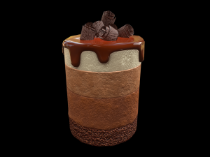 ChocolateMousseCake 3D Modell