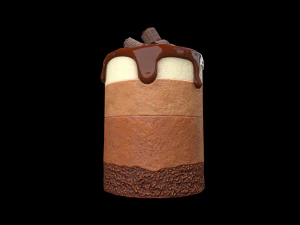 ChocolateMousseCake 3D Model