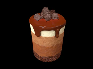 ChocolateMousseCake 3D Model