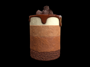 ChocolateMousseCake 3D Modell