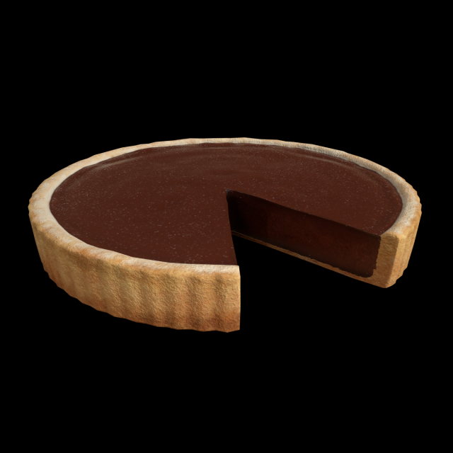 ChocolatePieChart 3D Модель .c4d .max .obj .3ds .fbx .stl .blend 