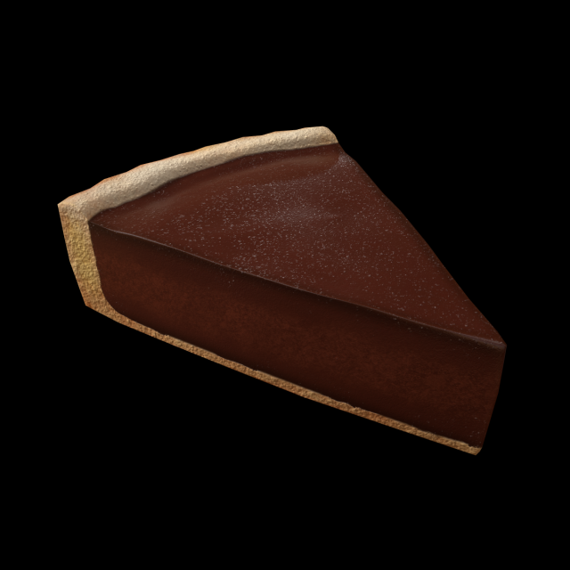 ChocolatePiePiece Model 3D .c4d .max .obj .3ds .fbx .stl .blend 