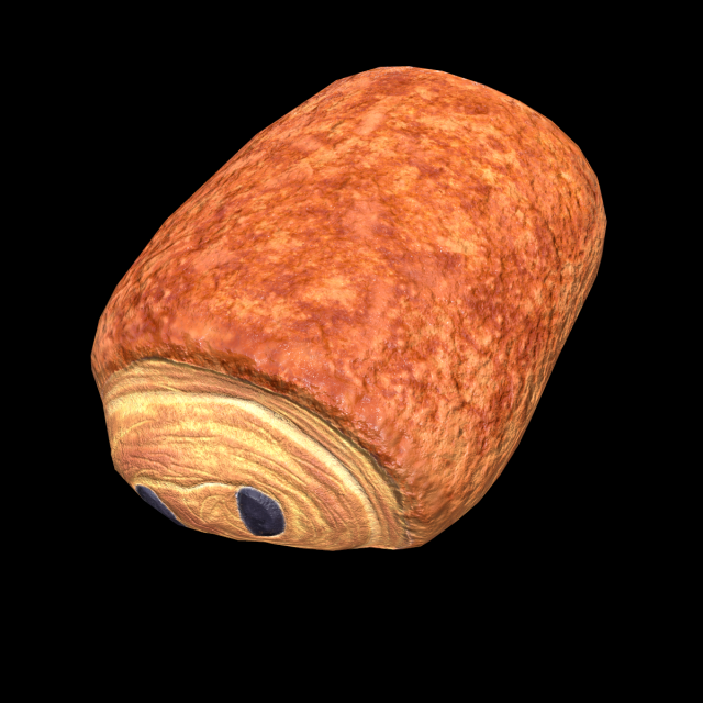 Chocolatine Modèle 3D .c4d .max .obj .3ds .fbx .stl .blend 