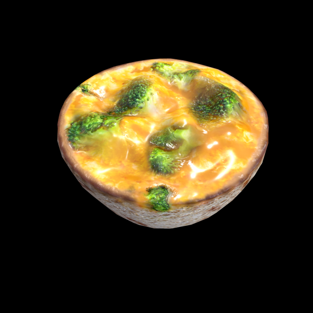 EggMuffinBroccoli 3D मॉडल .c4d .max .obj .3ds .fbx .stl .blend