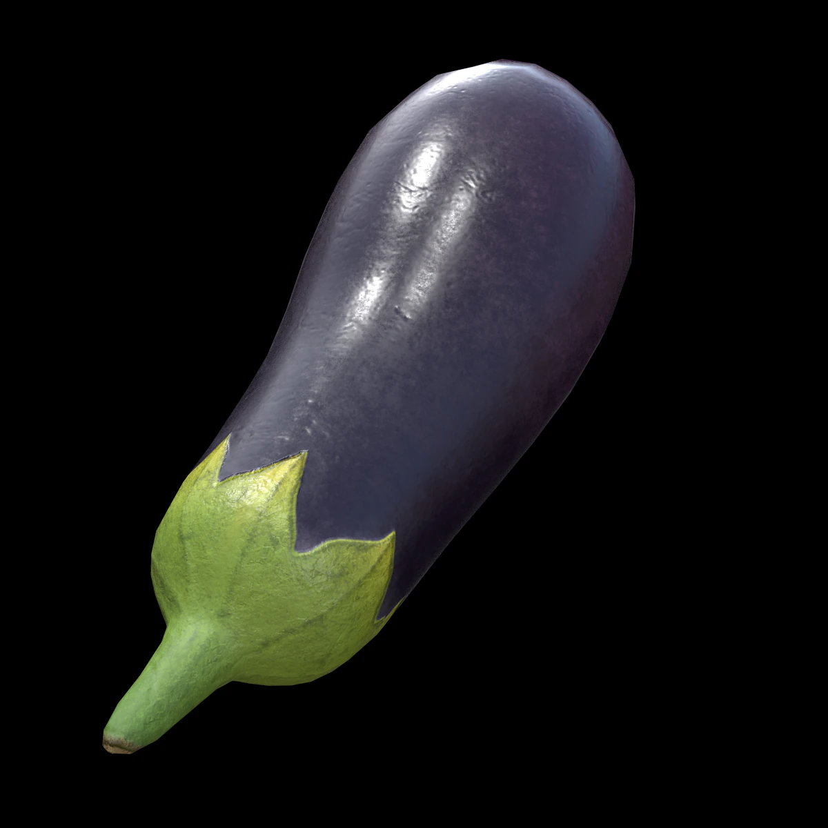 EggPlant 3D Model .c4d .max .obj .3ds .fbx .stl .blend 