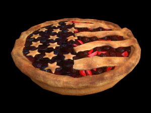 torta patriota Modelo 3D