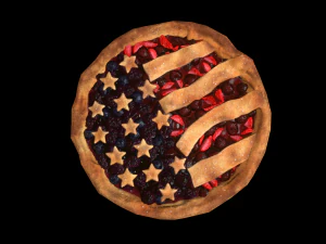 torta patriota Modelo 3D