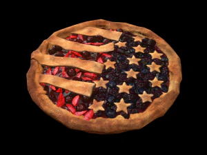 torta patriota Modelo 3D