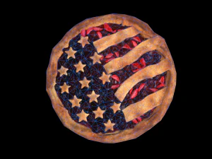 torta patriota Modelo 3D