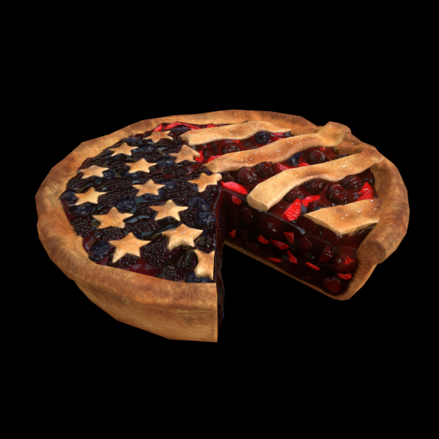 PatriotPieChart Model 3D .c4d .max .obj .3ds .fbx .stl .blend