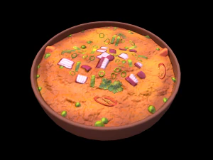 Pav Bhaji 3D Model