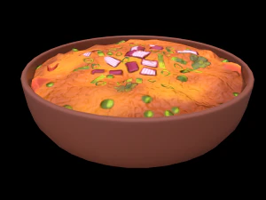 Pav Bhaji 3D Model