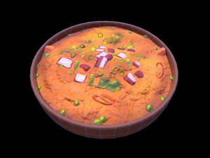 Pav Bhaji Model 3D