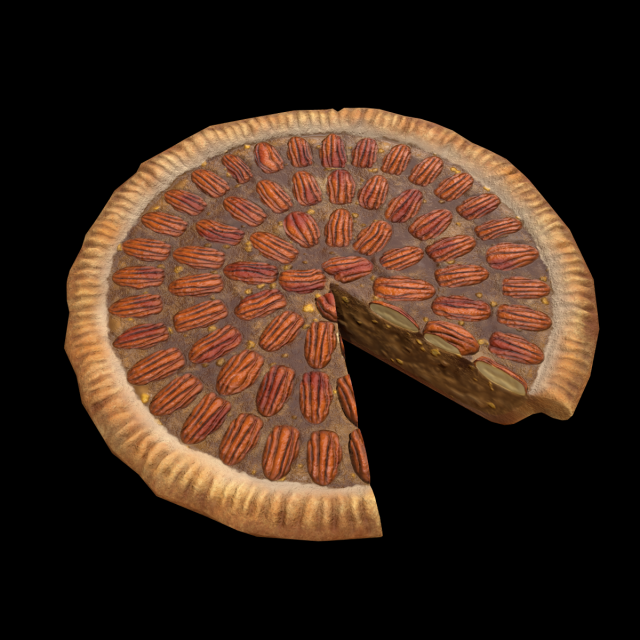 PiePecanChart 3D Модель .c4d .max .obj .3ds .fbx .stl .blend 