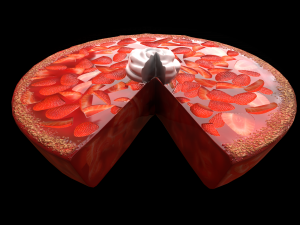 PieStrawberryChart Modello 3D