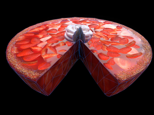 PieStrawberryChart Modello 3D
