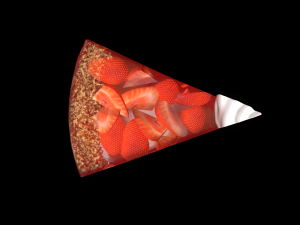 PieStrawberryPiece 3D Model