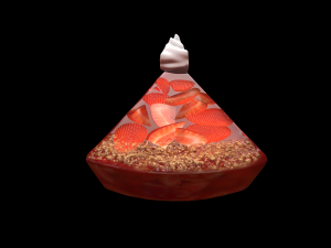 PieStrawberryPiece 3D Model