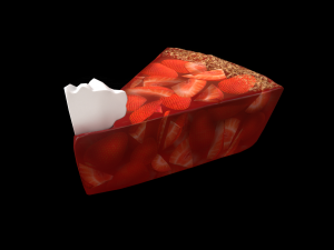 PieStrawberryPiece 3D Model