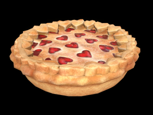 PieStrawberryHeart Modelo 3D