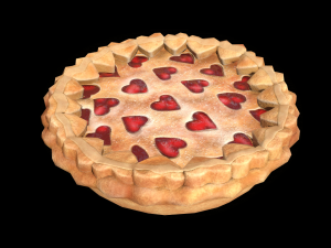 PieStrawberryHeart Modelo 3D