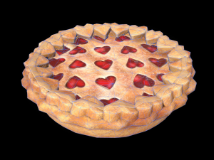 PieStrawberryHeart Modelo 3D