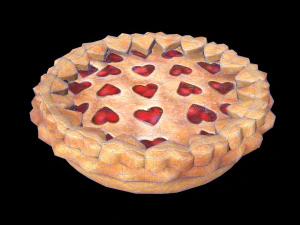 PieStrawberryHeart 3D Model