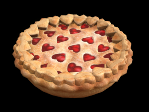 PieStrawberryHeart Modelo 3D