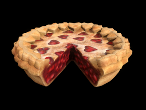 PieStrawberryHeartChart Modelo 3D