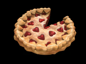 PieStrawberryHeartChart 3D Model
