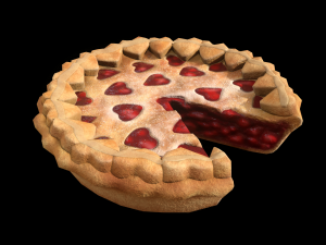 PieStrawberryHeartChart Modelo 3D