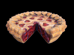 PieStrawberryHeartChart Modelo 3D