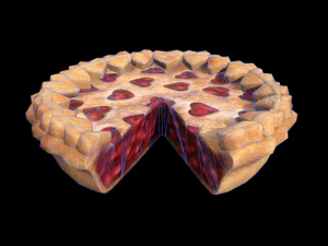 PieStrawberryHeartChart 3D Model