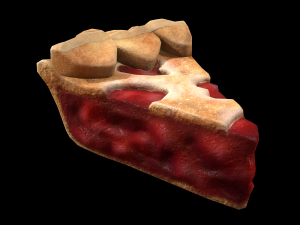 PieStrawberryHeartPiece 3D Model