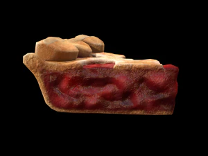 PieStrawberryHeartPiece 3D Model