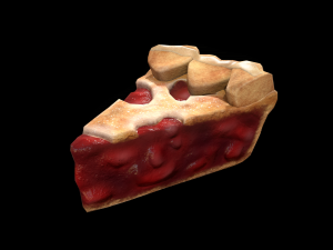 PieStrawberryHeartPiece 3D Модель