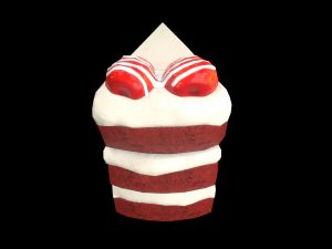 KırmızıKadifePastaPar&ccedil;ası 3D Model