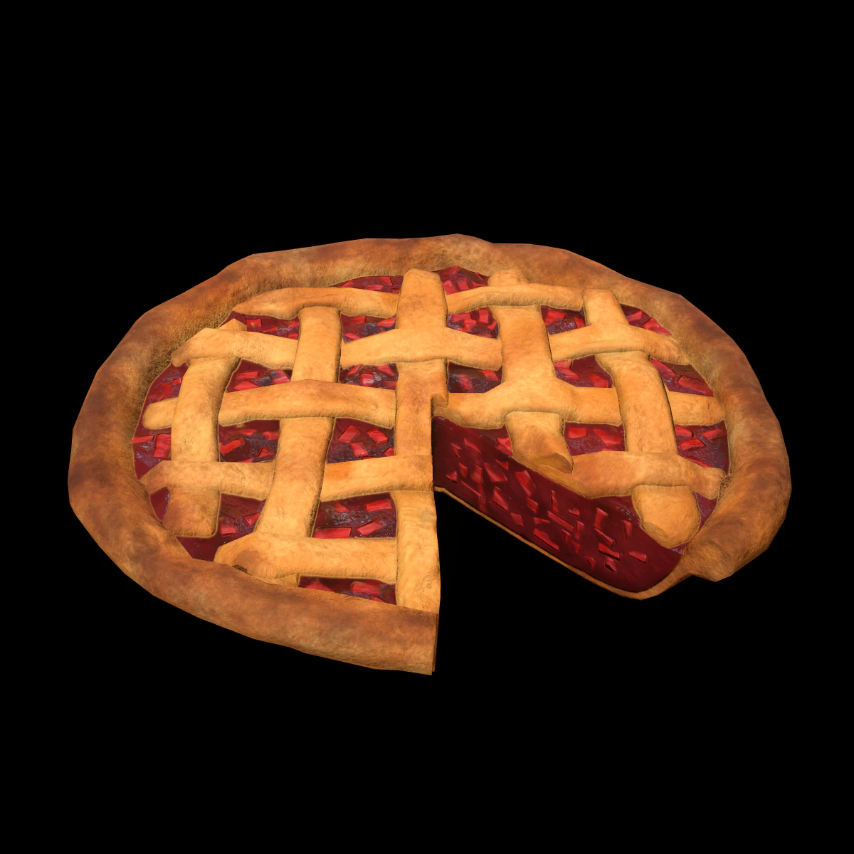 RhubarbPieChart 3D Model .c4d .max .obj .3ds .fbx .stl .blend