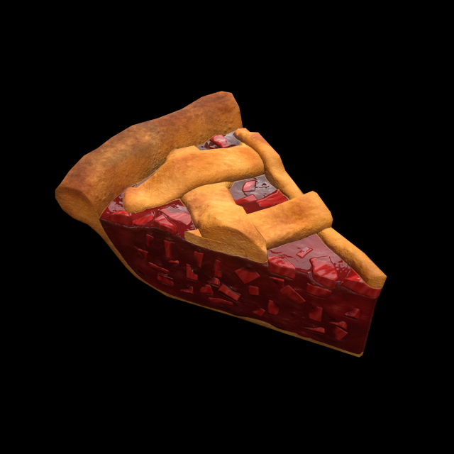 RhubarbPiePiece 3Dモデル .c4d .max .obj .3ds .fbx .stl .blend 
