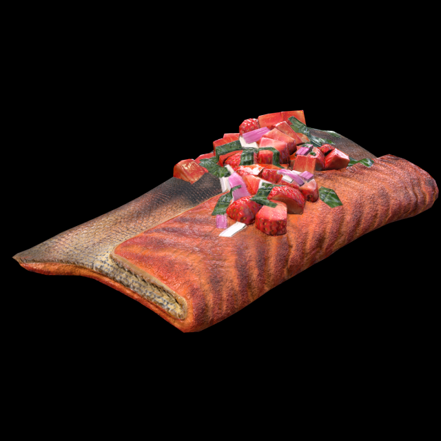 SalmonStrawberryBasil Modelo 3D .c4d .max .obj .3ds .fbx .stl .blend 
