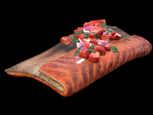SalmonStrawberryBasil 3D 模型
