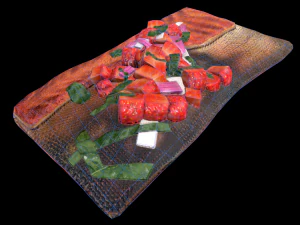 SaumonFraiseBasilic Modèle 3D