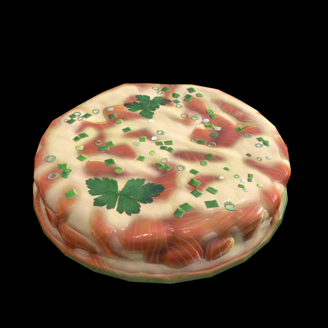 SalmonTartarCircle 3D 모델 .c4d .max .obj .3ds .fbx .stl .blend 