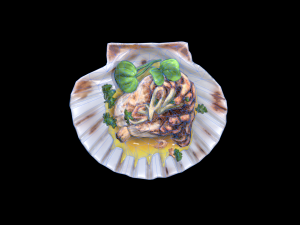 ScallopGrilledButter 3D 模型