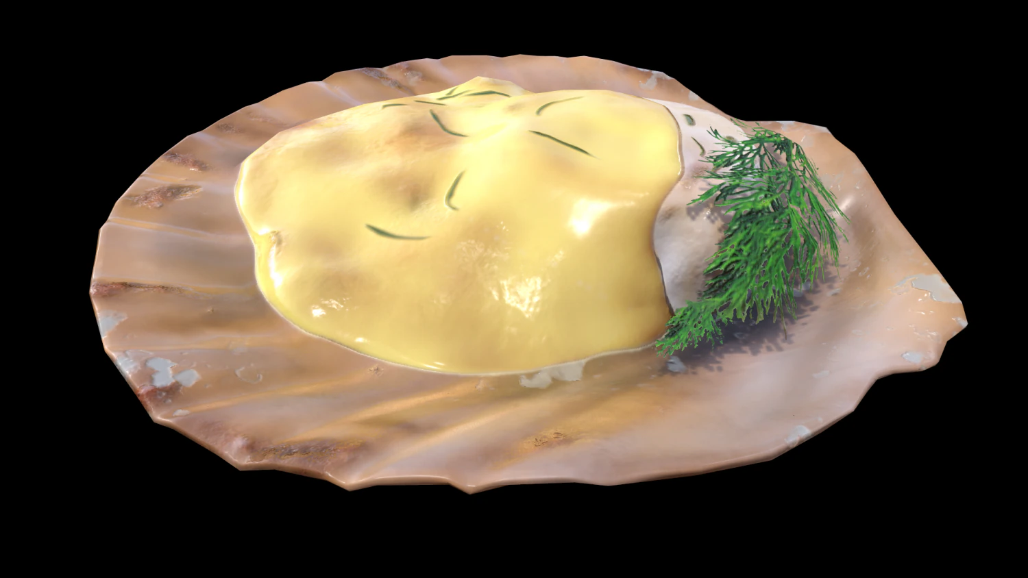 ScallopGratin 3D Model .c4d .max .obj .3ds .fbx .stl .blend
