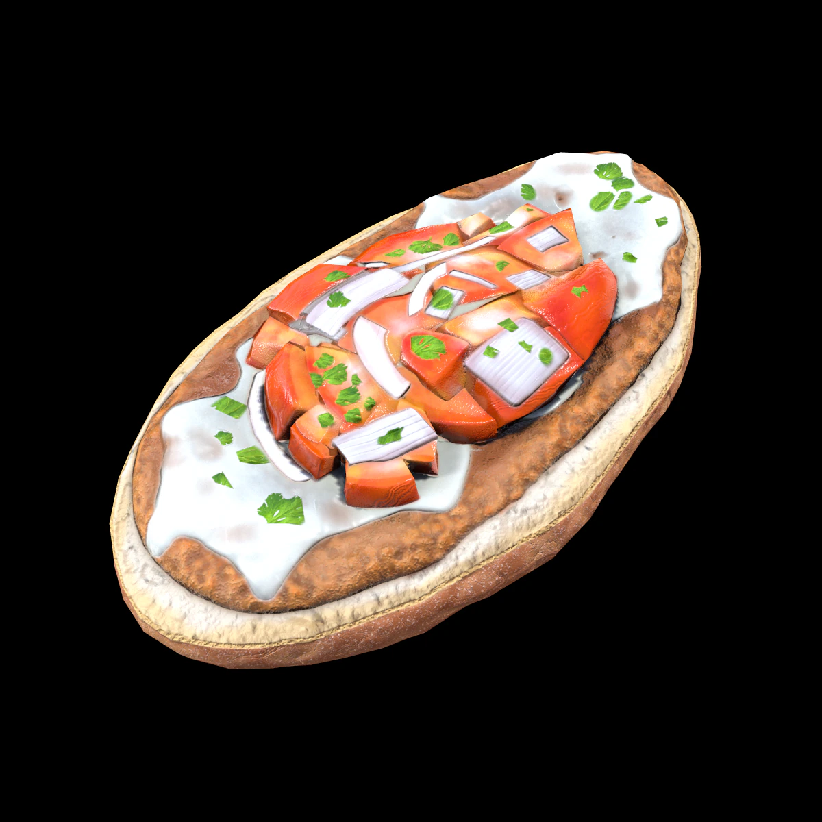 TomatoMollete 3D Model .c4d .max .obj .3ds .fbx .stl .blend 